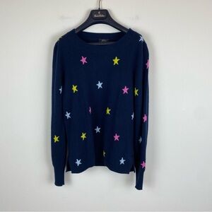 J. Crew Cashmere Crewneck Sweater Stars
